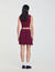 Short pleated knit skirt