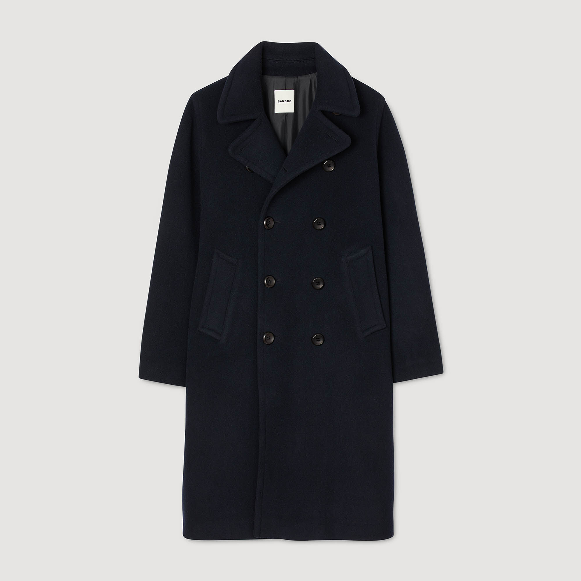 Manteau en laine croisé