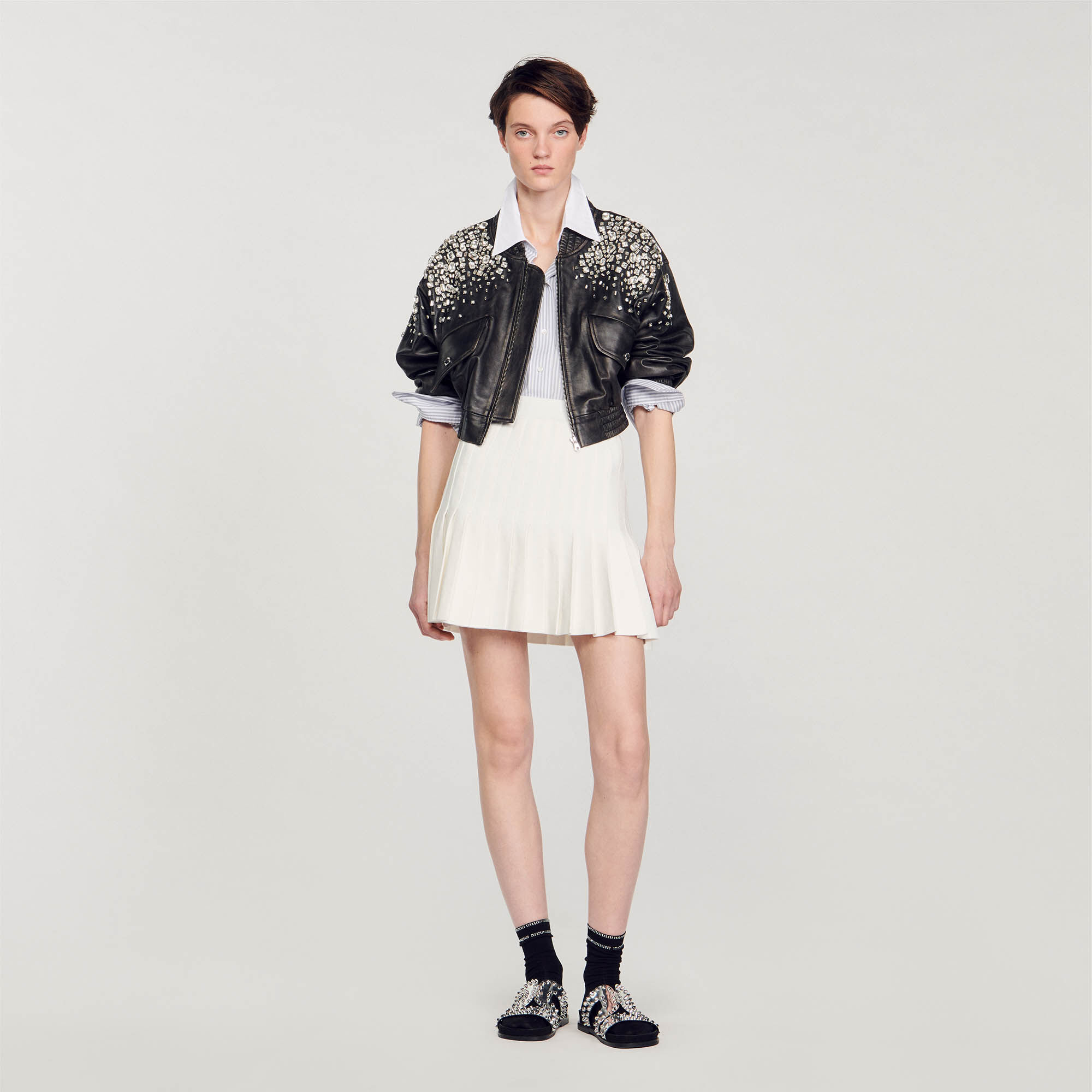 Perfecto cuir femme sandro 2025