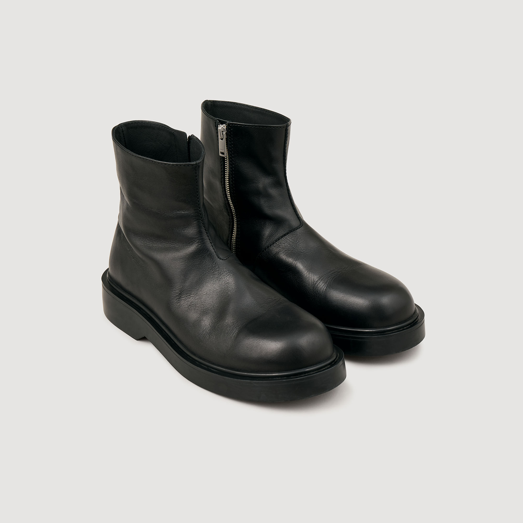 Leather ankle boots