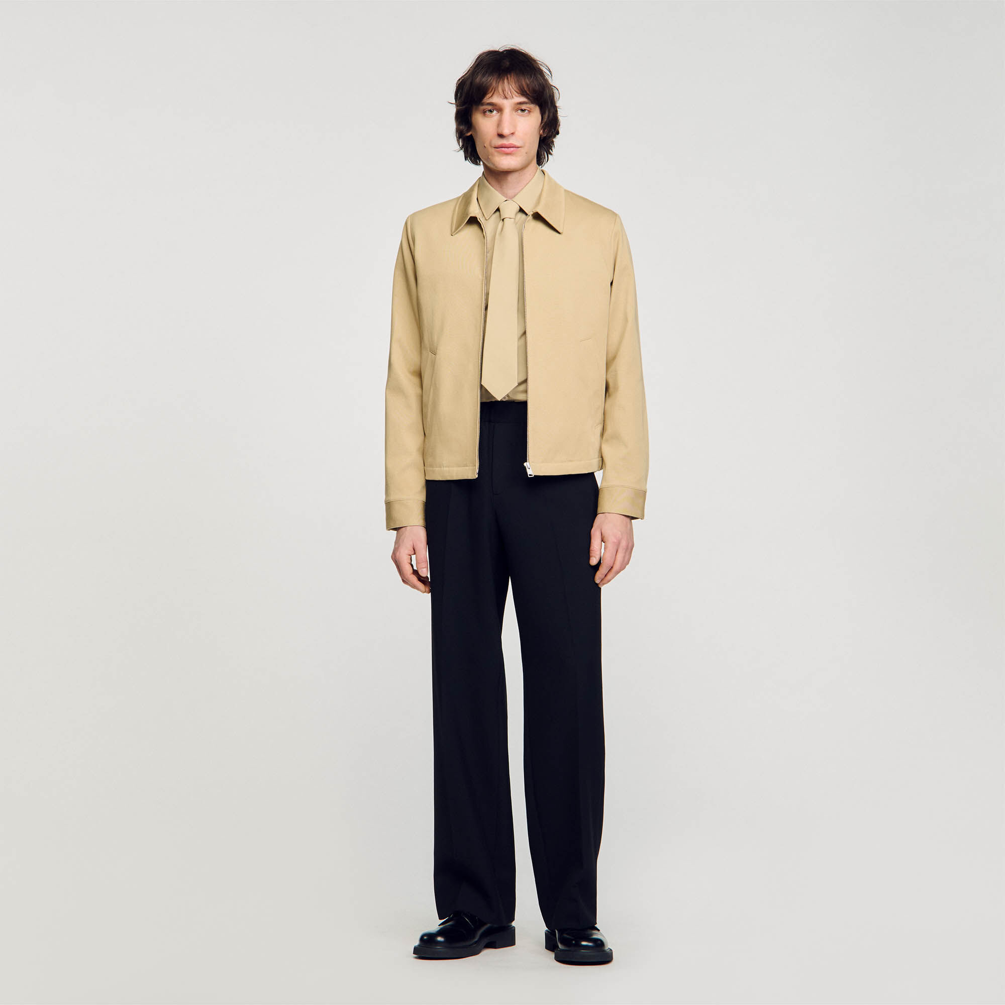Cotton jacket brown for Men Sandro Paris