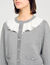 Cardigan à col contrasté