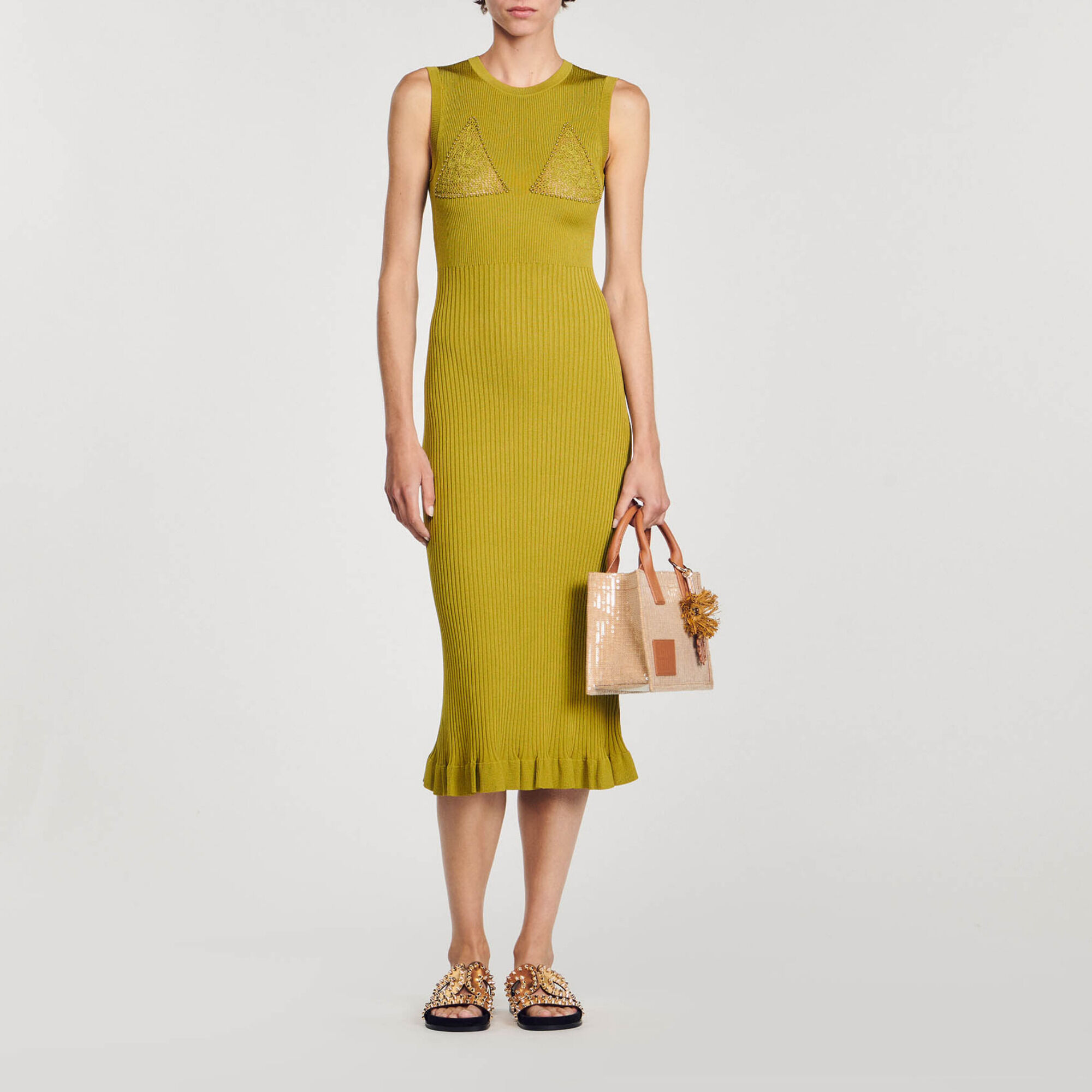 Robe midi en maille