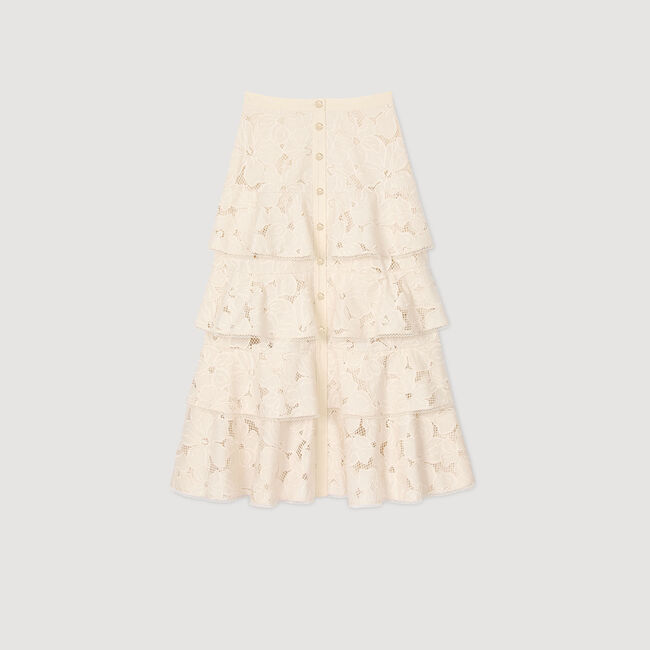Long frilled skirt