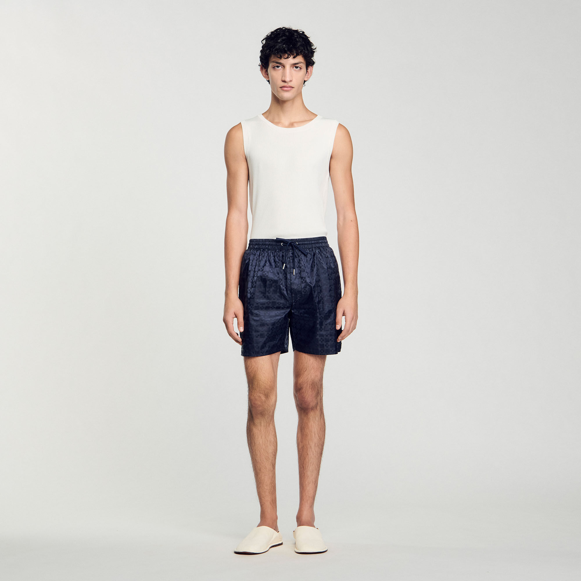 Badehose mit Square-Cross-Muster