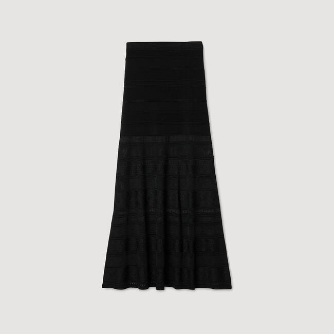Rock mit originellem Strickmuster