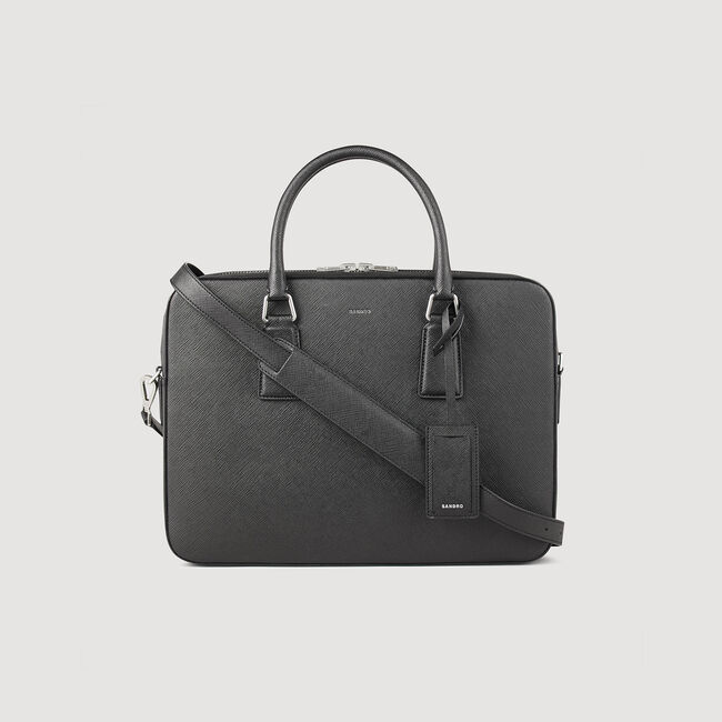 Briefcase in certified leather