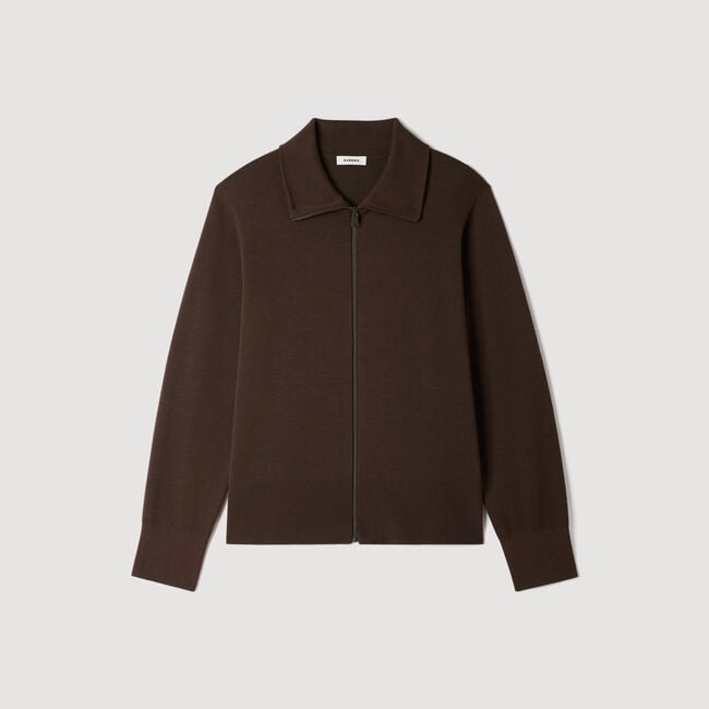 Wollcardigan mit Rei&szlig;verschluss - Herren | Sandro
