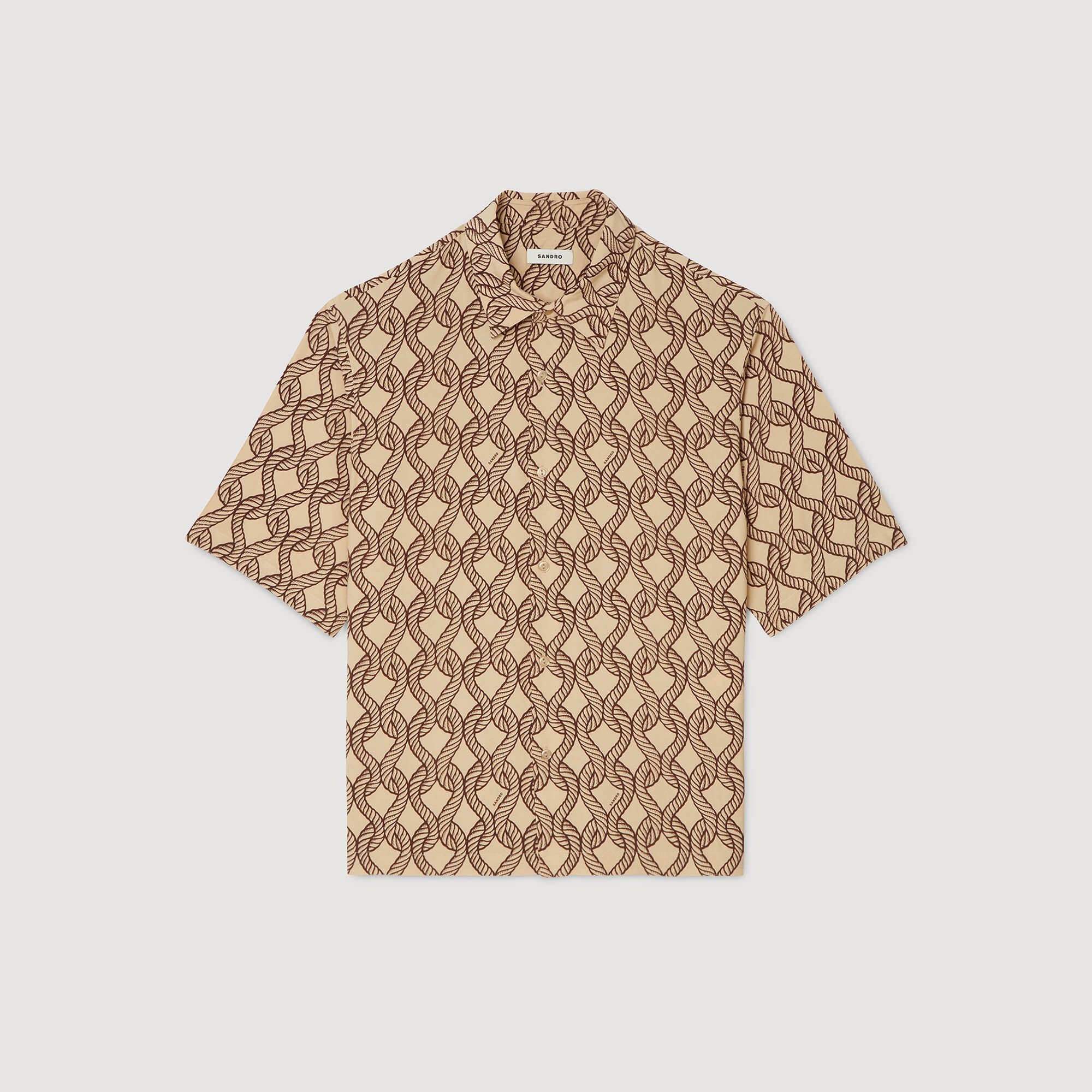 Chemise fluide imprimé corde
