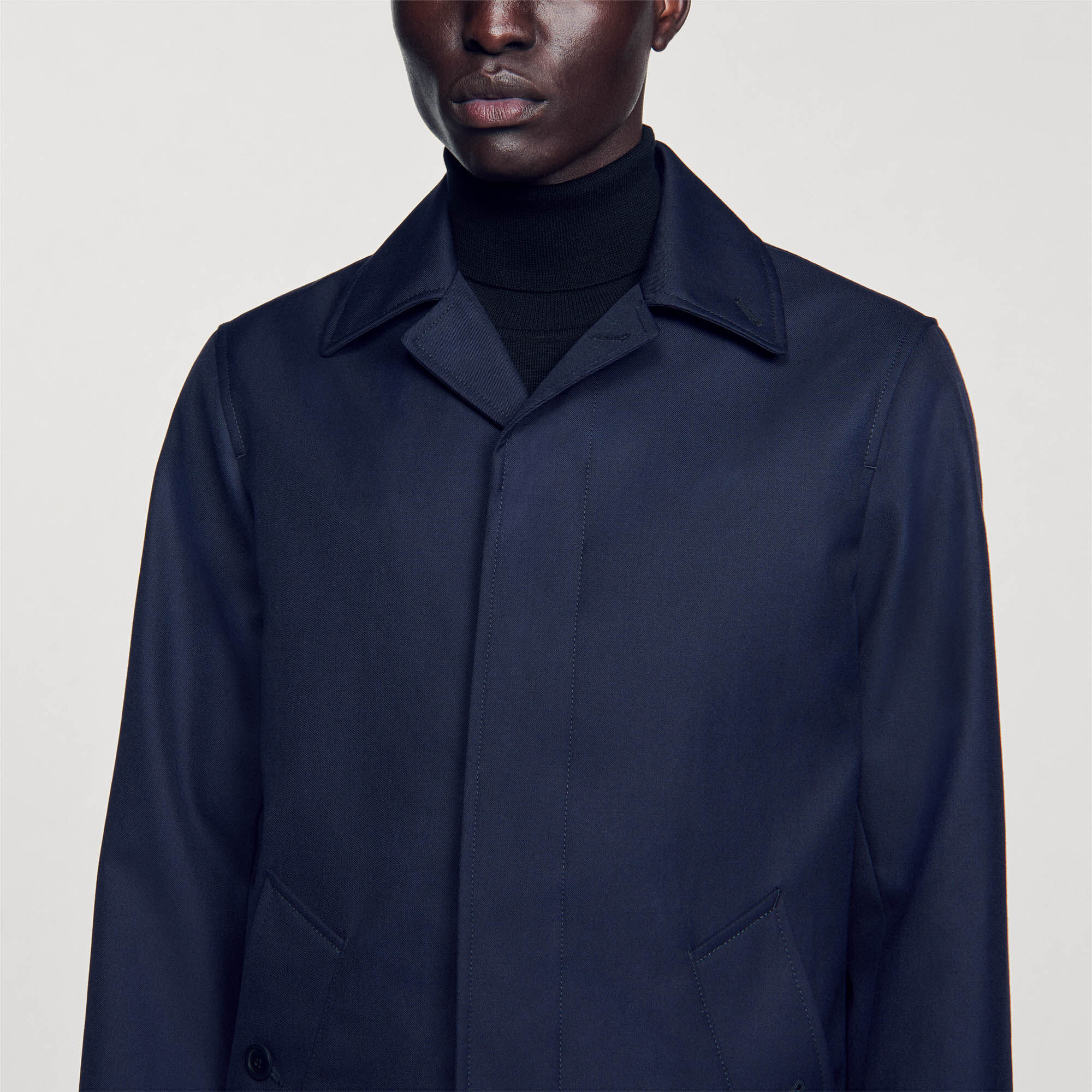 Imperméable mac en tissu technique 