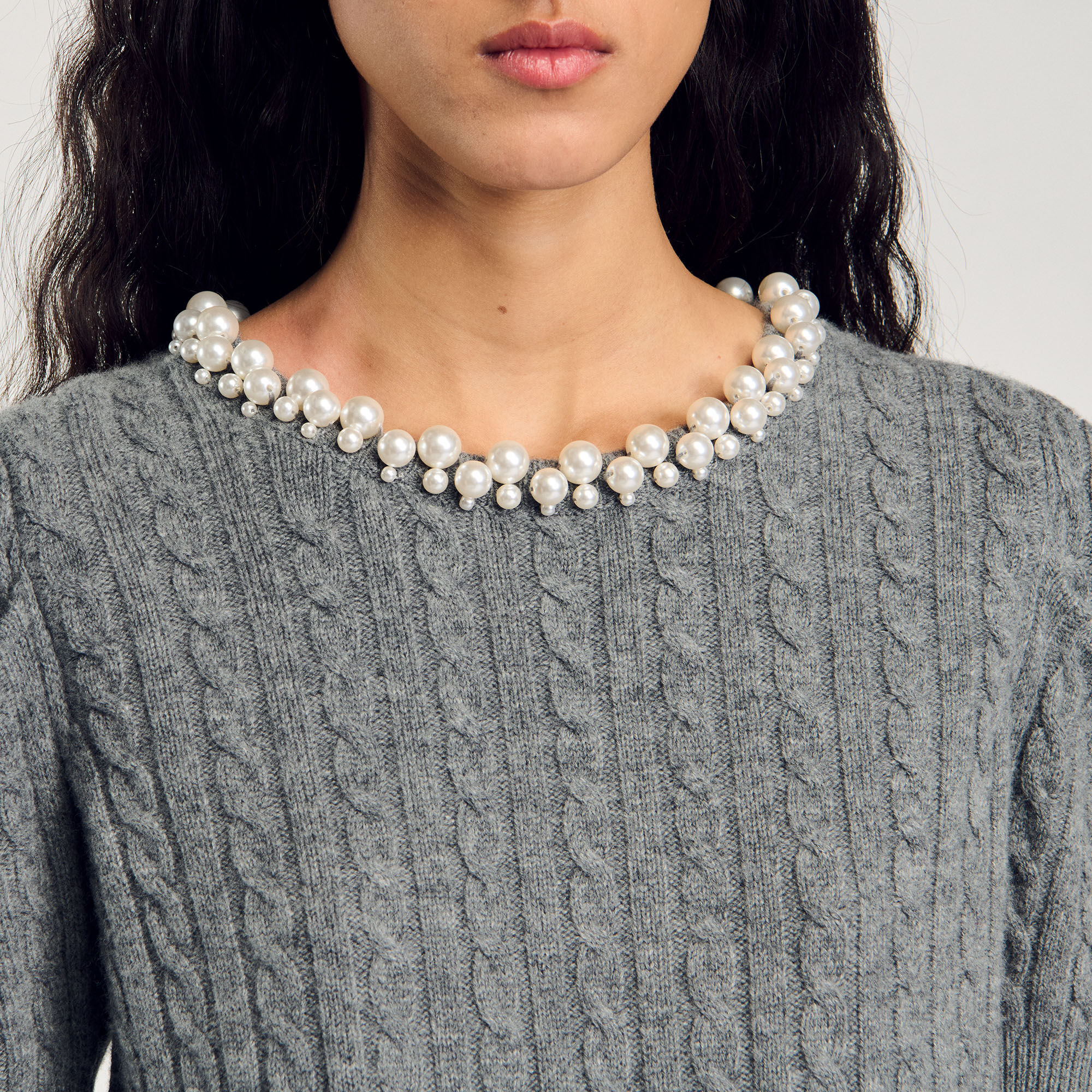 Cable knit jumper