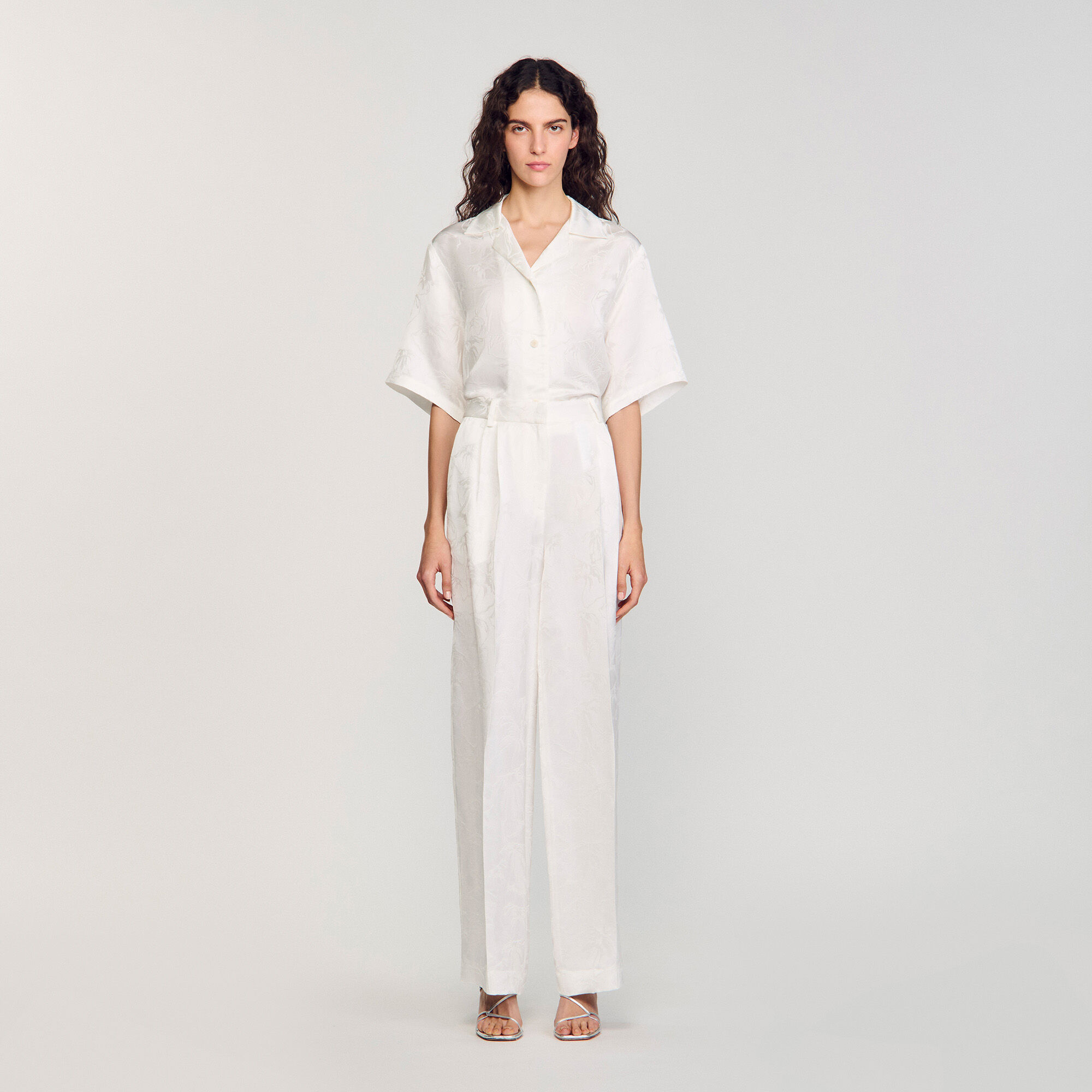 Hose mit Jacquard-Bloem