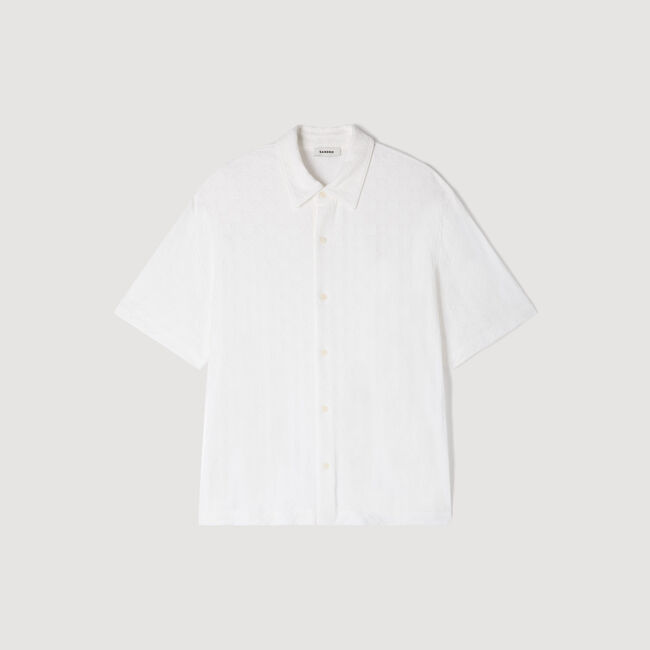 Square Cross cotton jacquard shirt