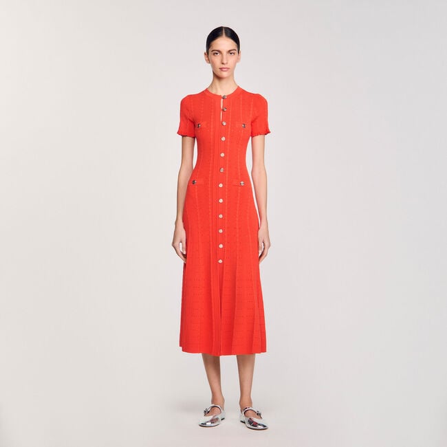 Robe longue en maille