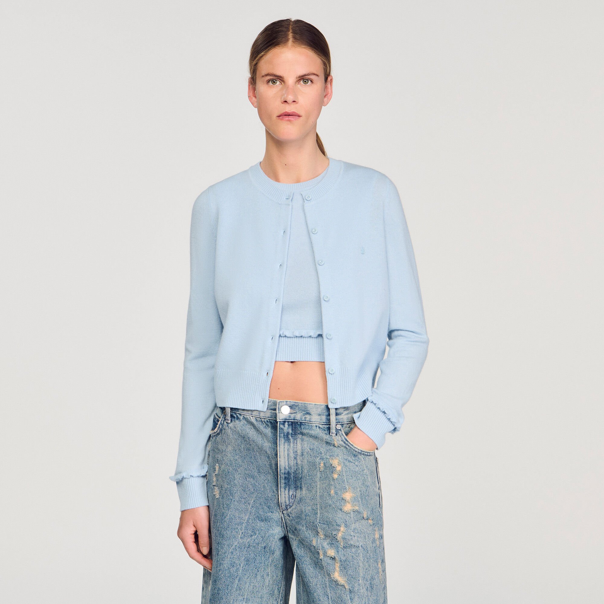 Cardigan à volant 