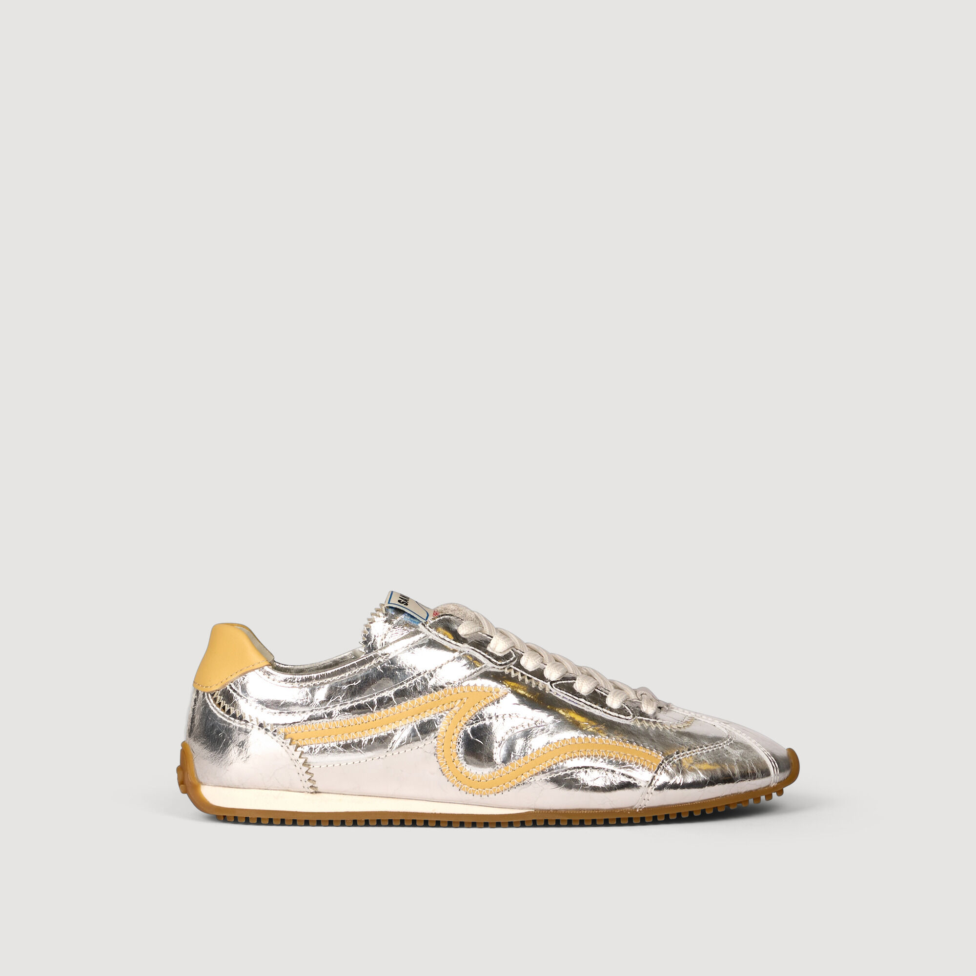 Metallic leather Light Wave trainers