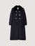 Manteau long avec col en velours
