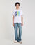 Baumwoll-T-Shirt mit Wellenmuster