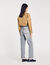 Low-waisted straight-leg jeans