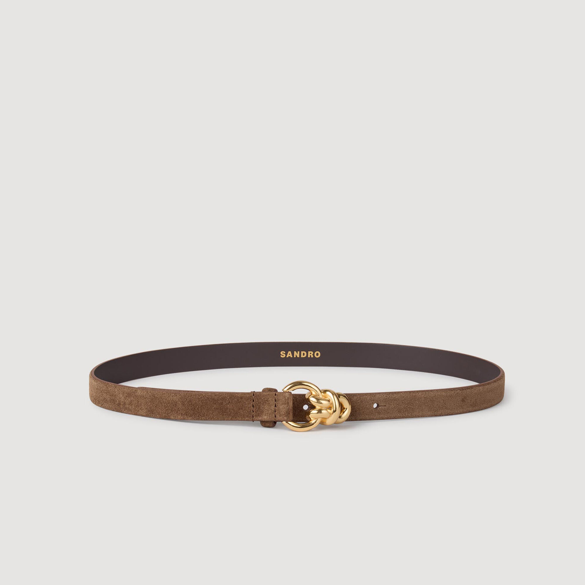 Suede leather belt