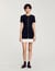 Kurzes Strickkleid mit Volant