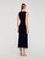 Rhinestone slit maxi dress