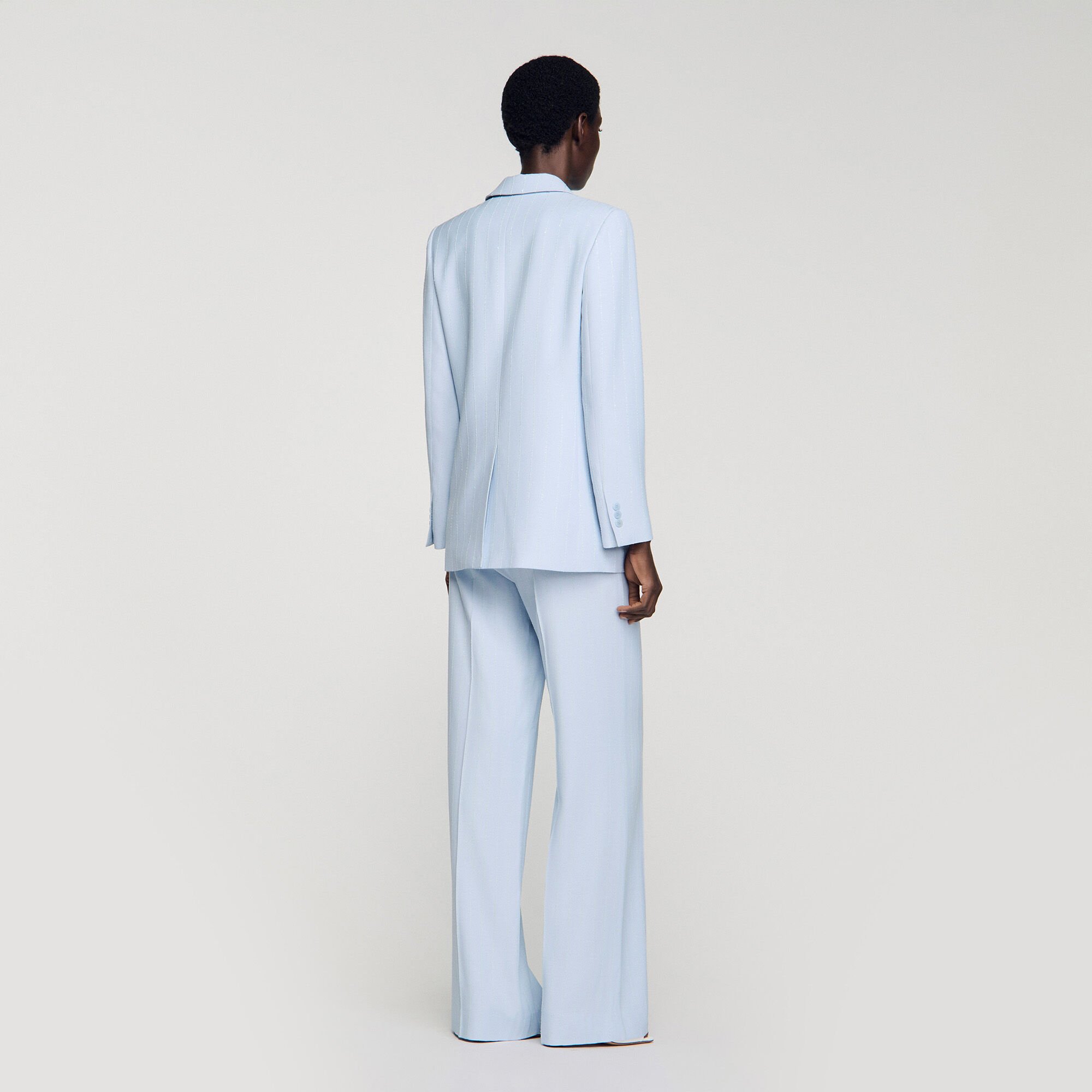 Gestreifter Blazer mit Pailletten