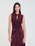 Draped satin-effect dress