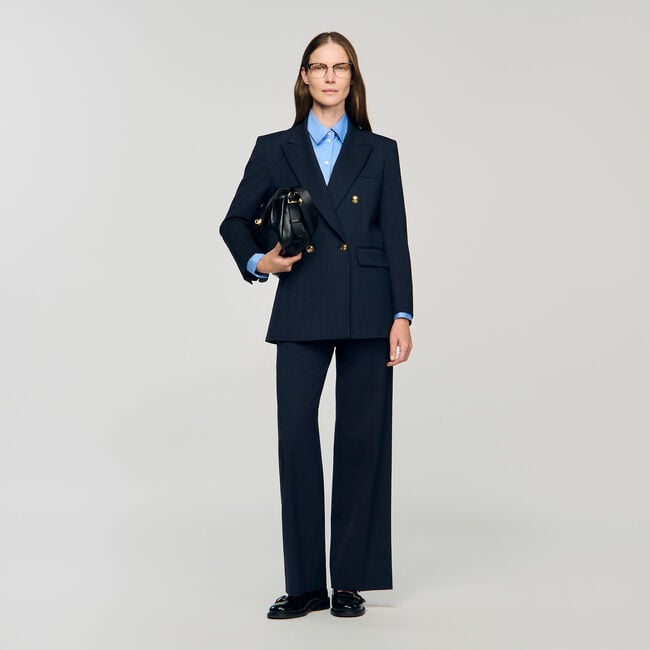 Blazer mit feinen Streifen