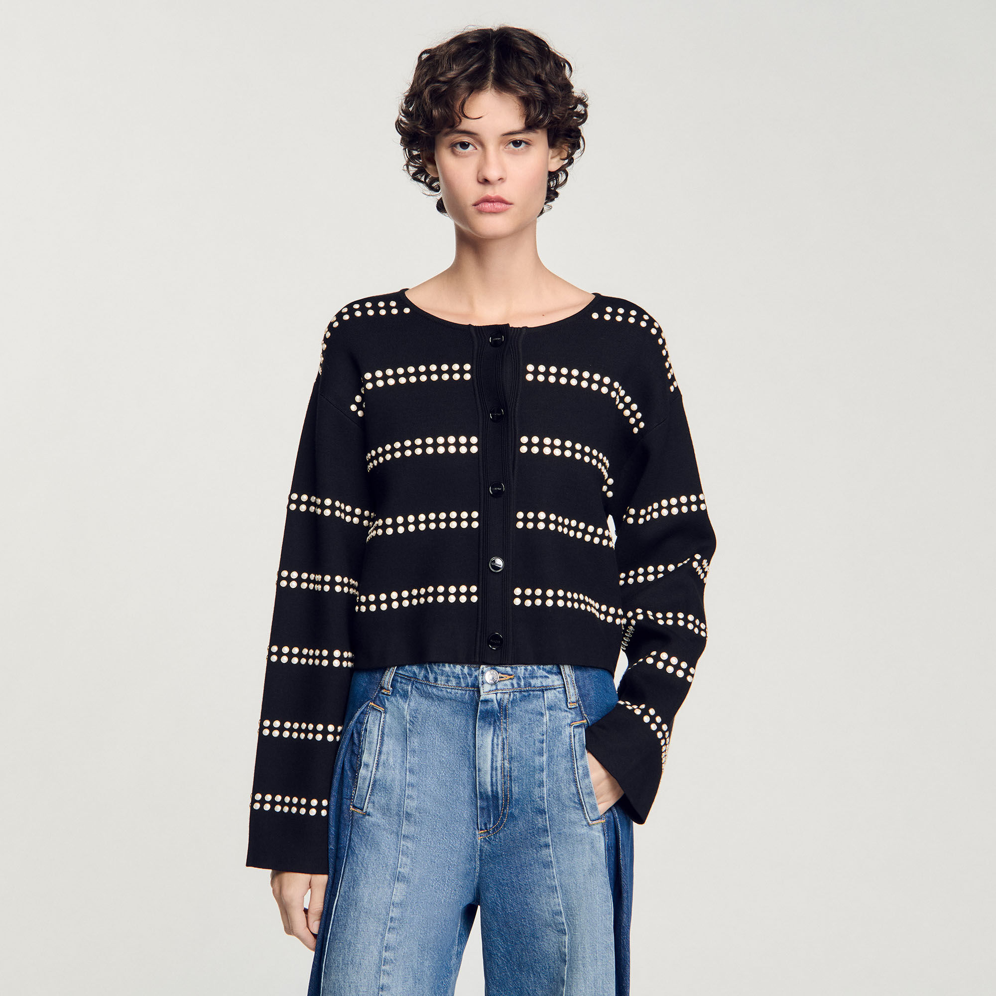 Cardigan mit Studs