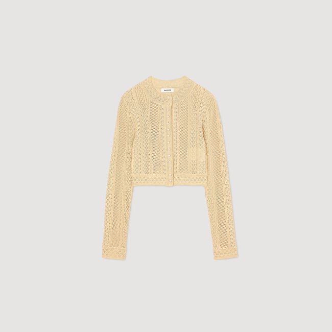 Cardigan en maille pointelle