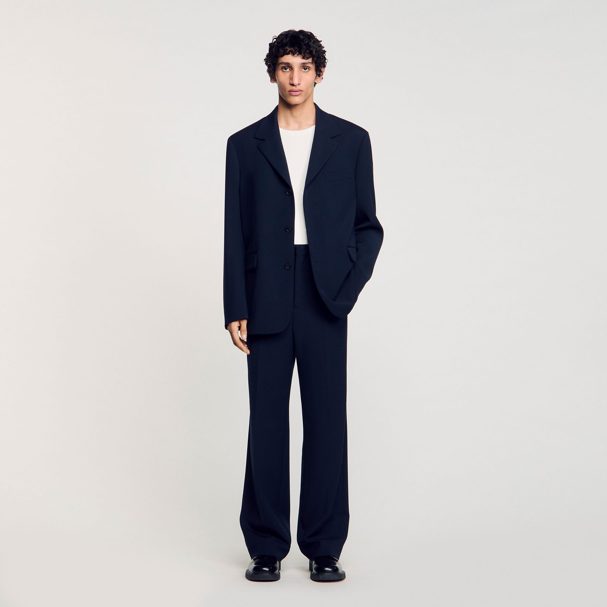 Veste de costume oversize en laine