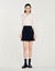 Pleated tweed skirt