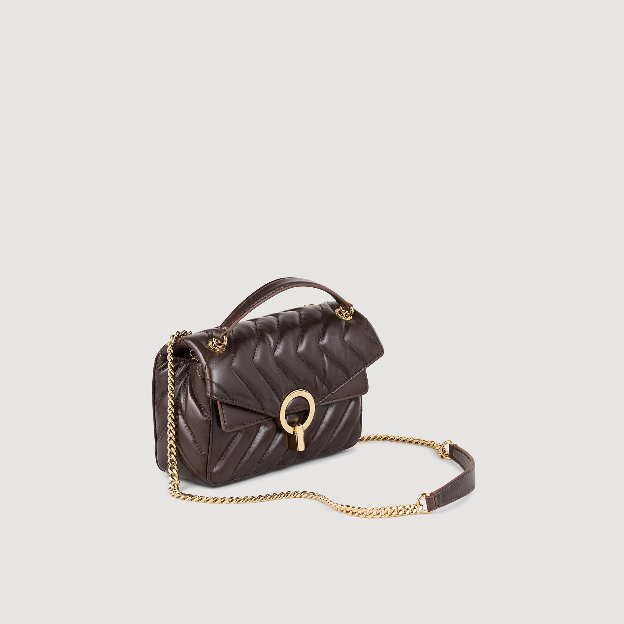 Yza small plain leather bag