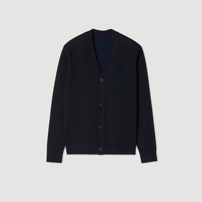 Cardigan à broderie corde