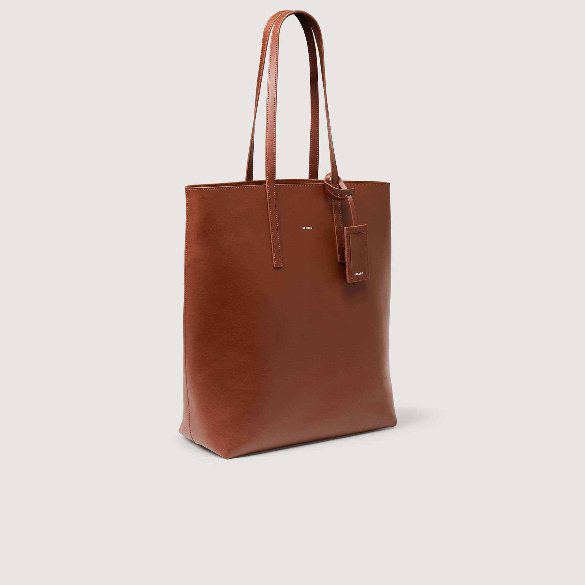 Leather shopping bag