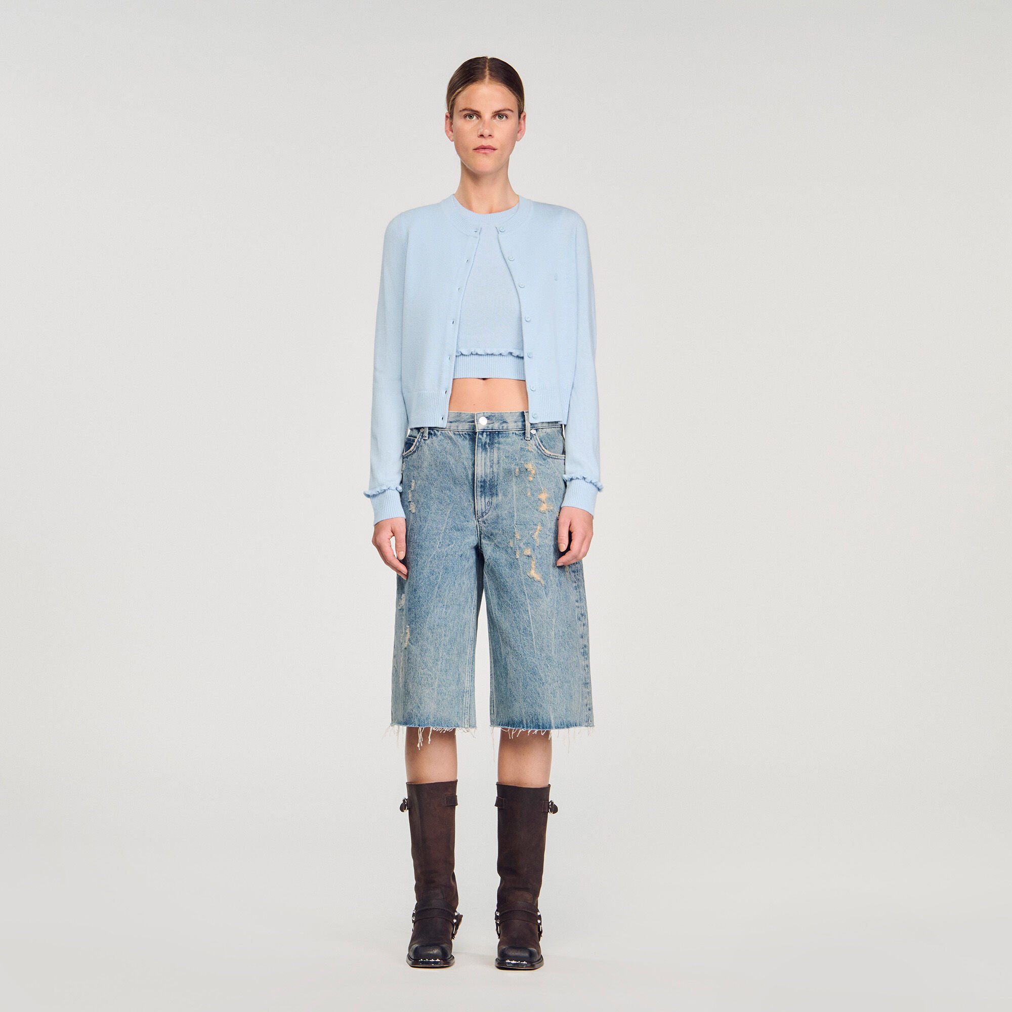 Cardigan à volant 
