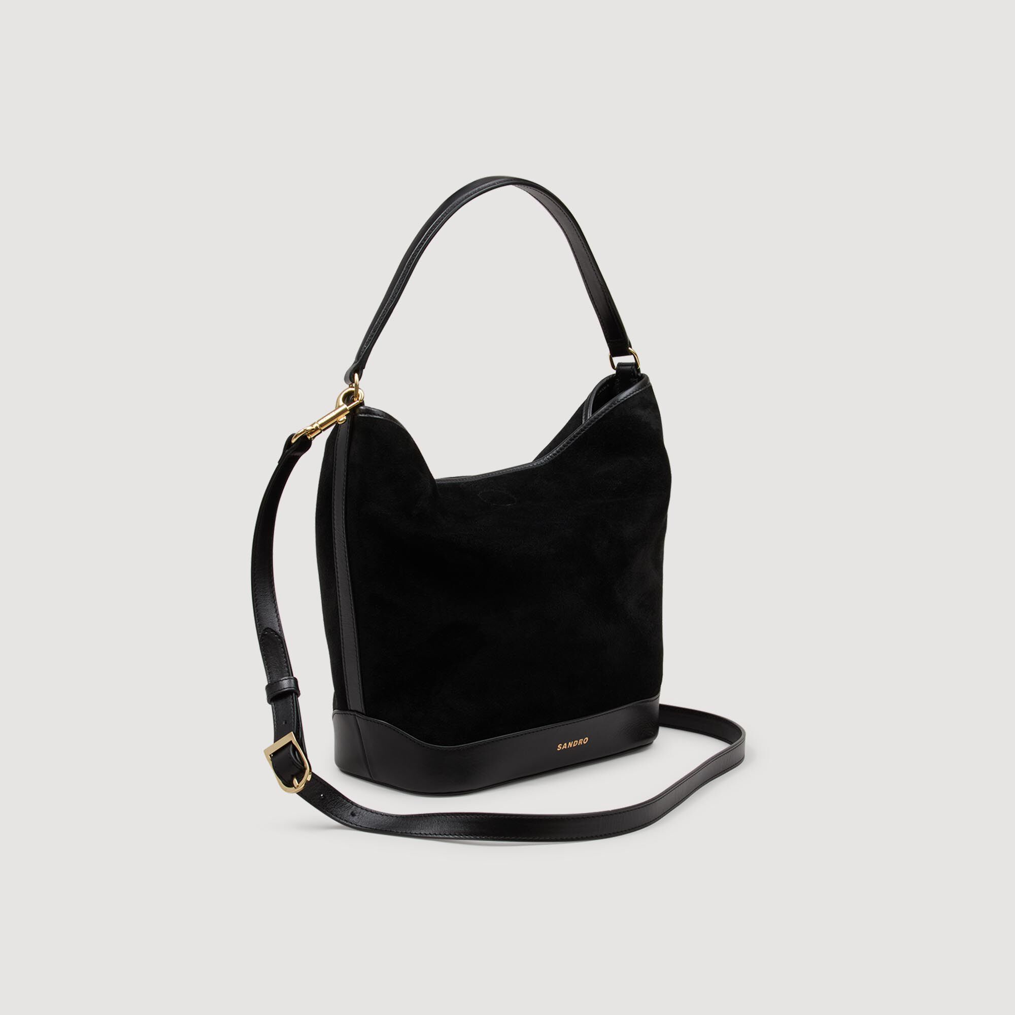 Shopper-Tasche aus Veloursleder