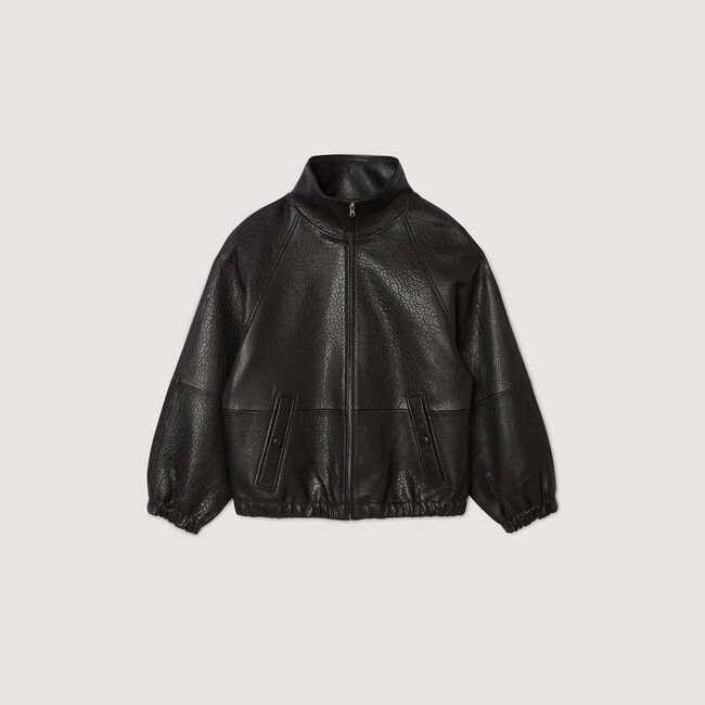 Blouson en cuir oversize