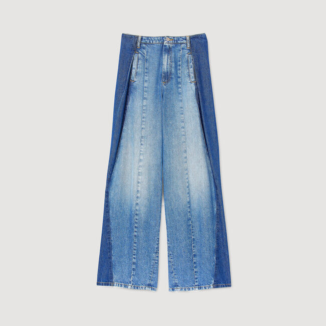 Jean large avec surpiqûres