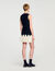 Kurzes zweifarbiges Strickkleid