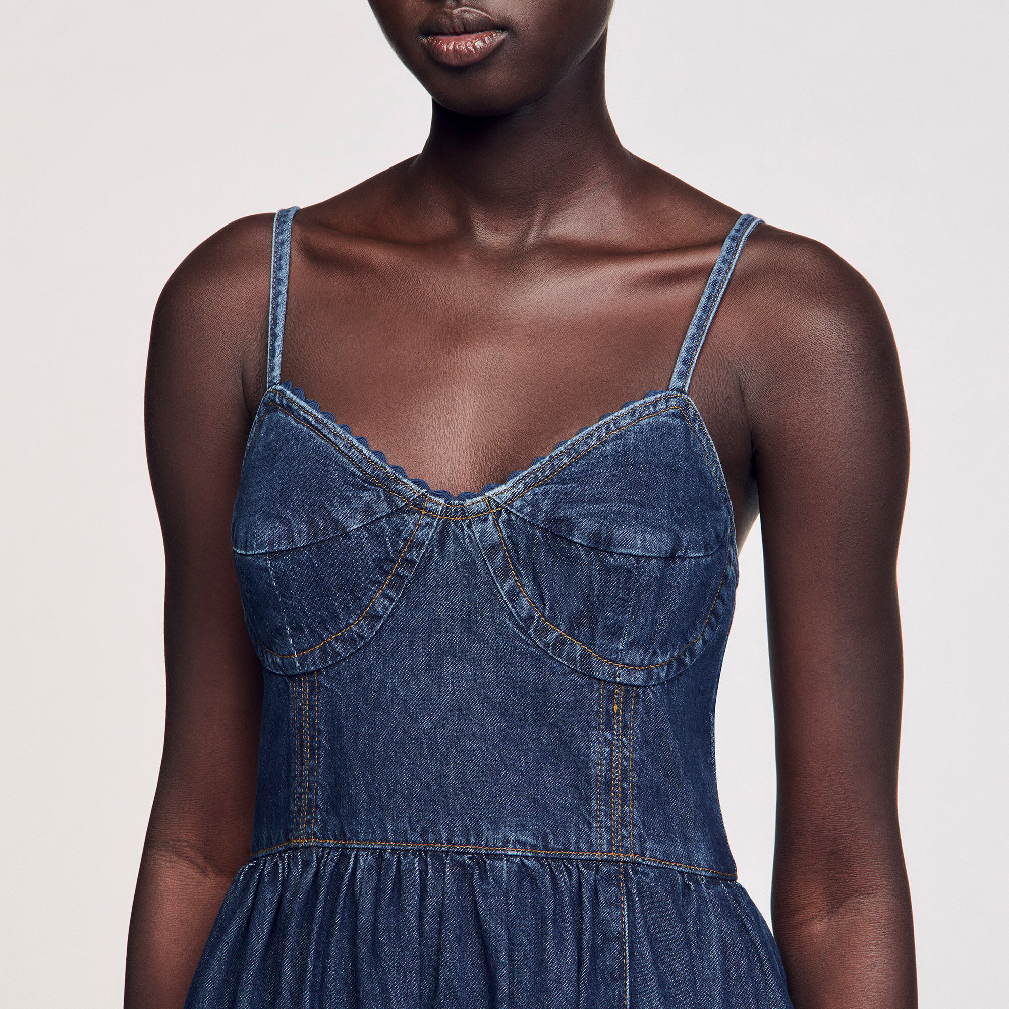 Robe midi en jean
