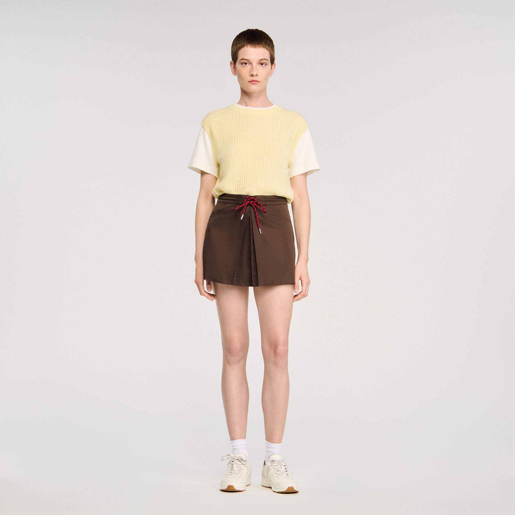 Pleated skort