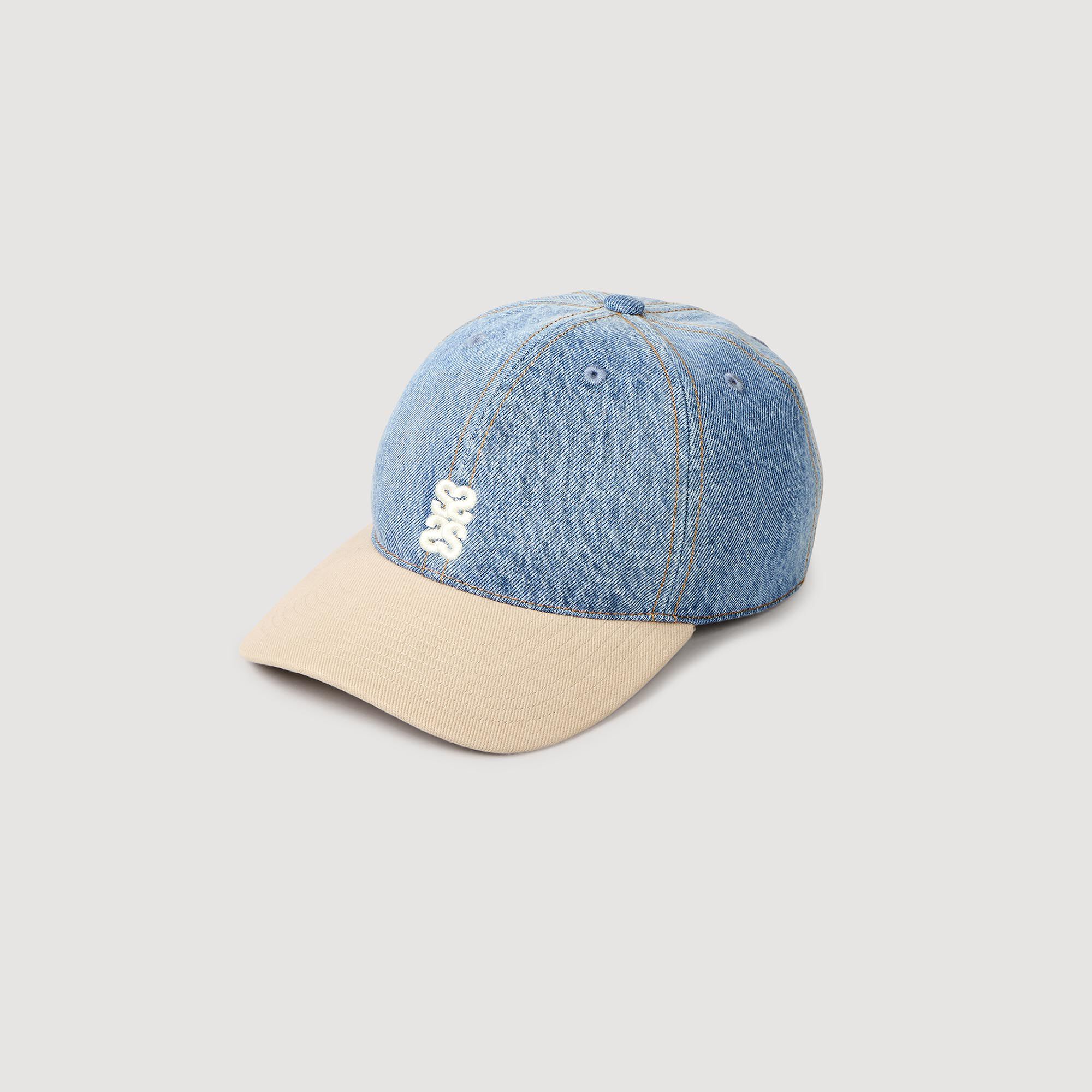 Casquette en jean et toile