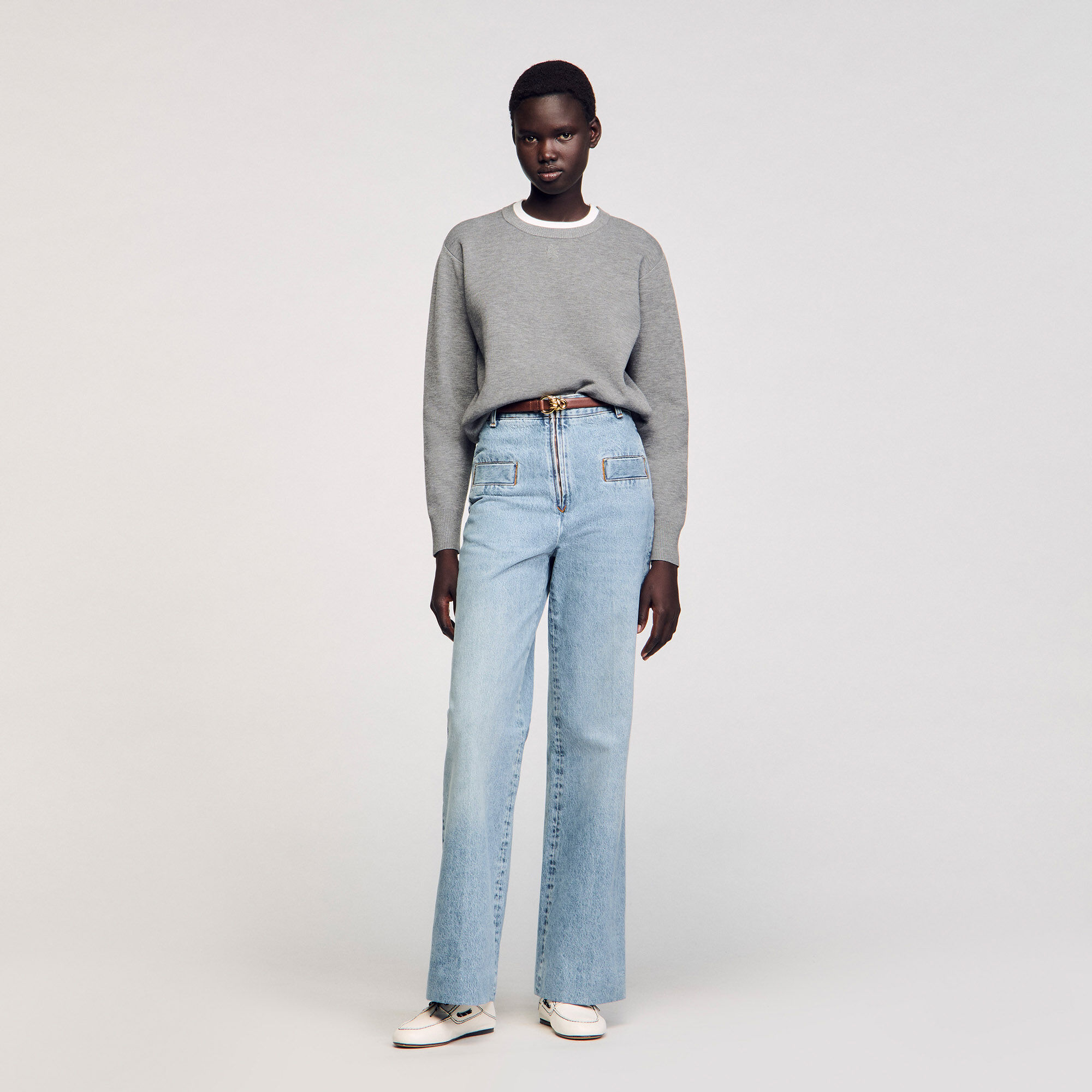 Contrast collar jumper