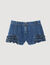 Short en denim à volants 