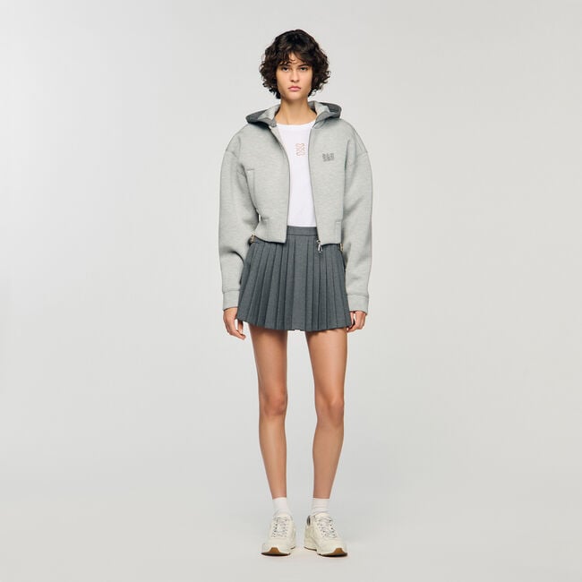 Hooded sweatshirt jacket
