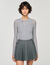 Wollpullover mit Trompe-l'œil-Effekt