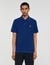 Polo shirt with leather logo