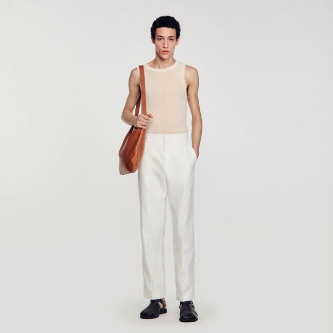 Linen and cotton trousers